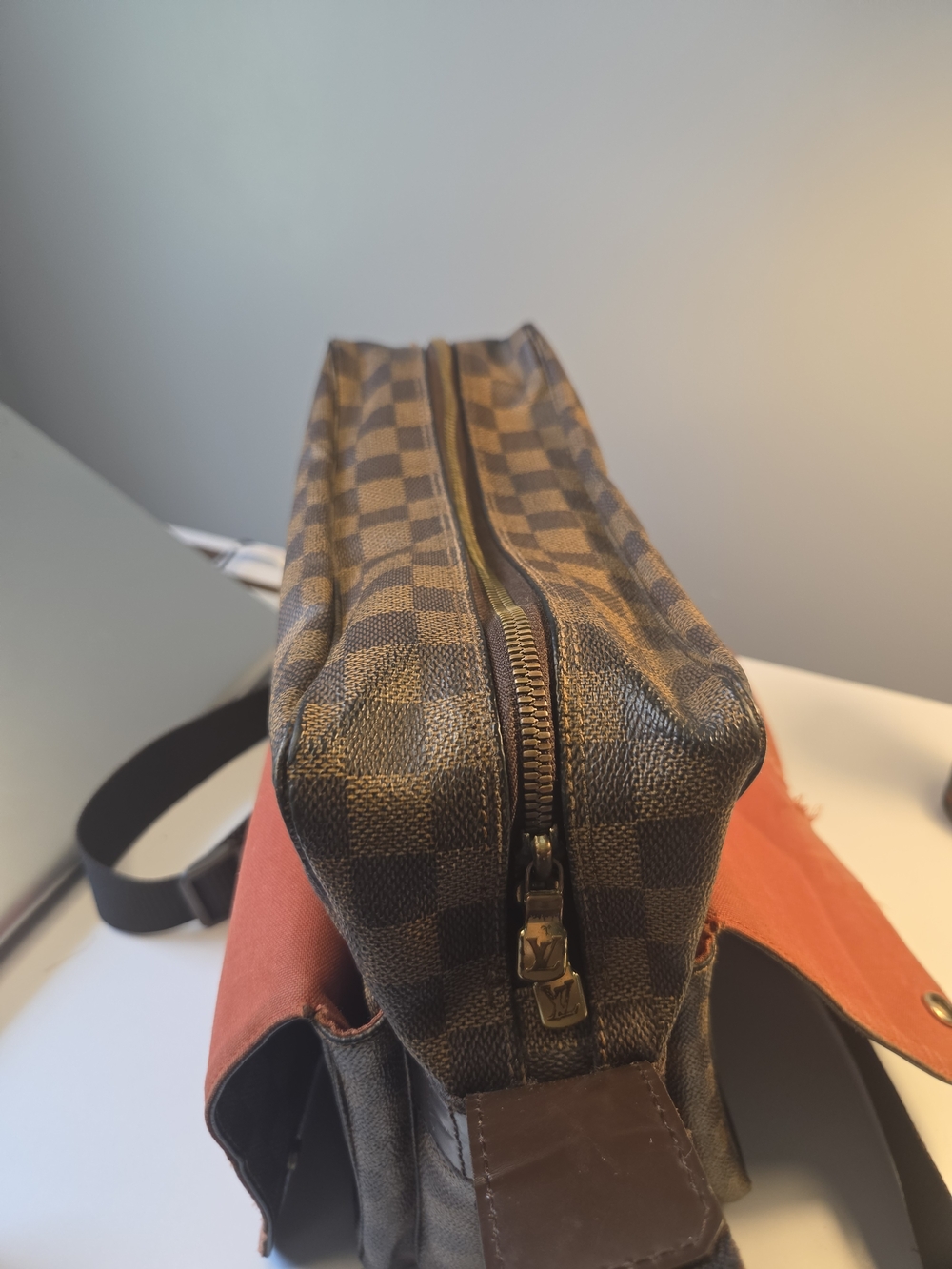 Louis Vuitton LV Crossbody bag Naviglio Brown Damier Authentic - Picture 2 of 16